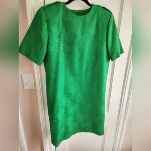 Vibrant Green Floral Dress